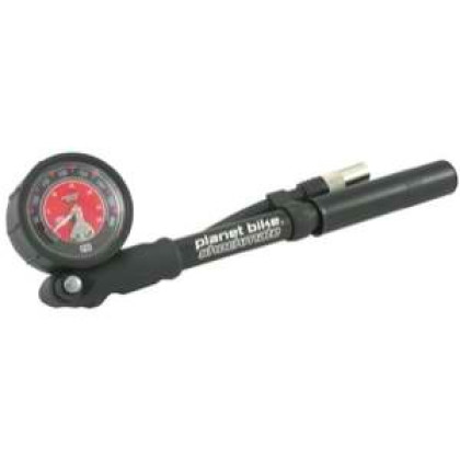 Bomba de Suspensao Planet Bike Shockmate 2.0 com Manometro 400 Psi Planet Bike