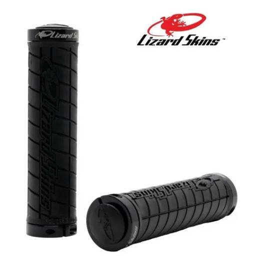 Manopla Lizard Skins Logo 130mm com Trava - Preto - Lizard Skins